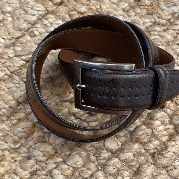None Other - GENUINE Leather Belt. Dark Brown